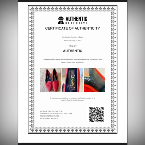 YSL YVES SAINT LAURENT Shoes Vintage Pumps Loafers Red Logo Italy Velvet Flats - Picture 16 of 16